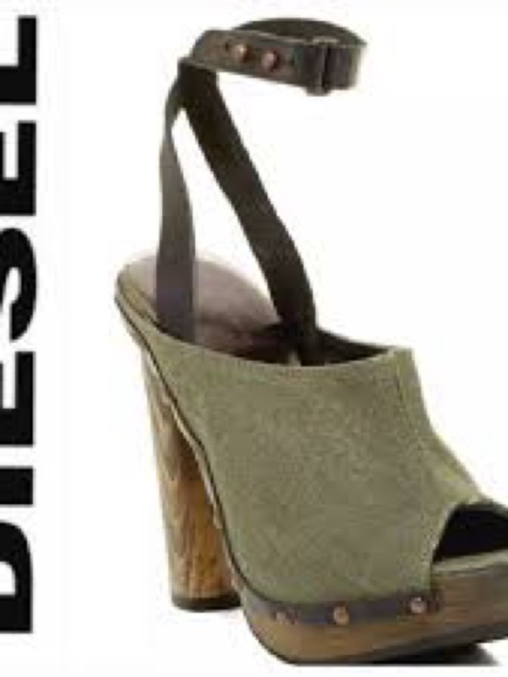 Vintage Y2K Diesel Platform Ankle-Strap Clog heel euro 37
